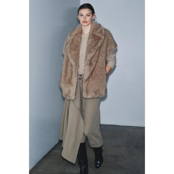 ZARA ZW COLLECTION WRAP SKIRT WITH BUCKLE - Picture 2 of 7